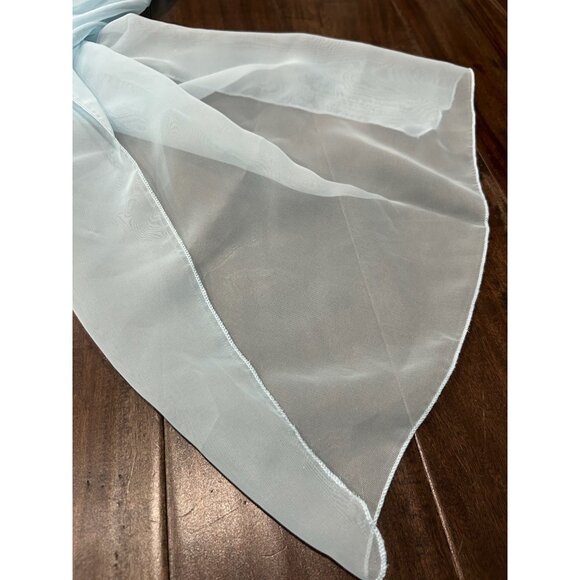 Cejon Sheer Rectangle Scarf Scarf Light Blue One Size Lightweight Wrap Shawl - Picture 2 of 9